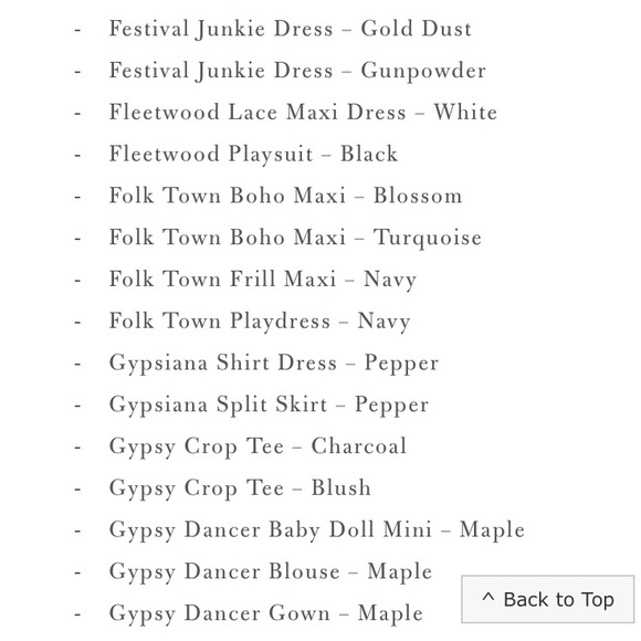 🌿 Spell and the Gypsy List of Copied Garments - Picture 4 of 8